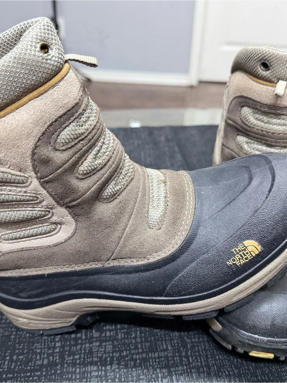 The North Face Kids Waterproof Snow Boots in Black and Tan